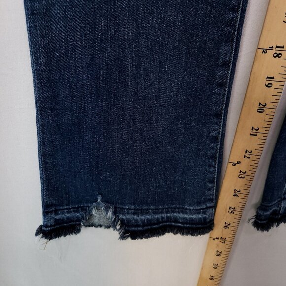 Frame Le Crop Mini Boot Cut-Leg Jeans Womens Size 24 Dark Wash Denim - Picture 6 of 16
